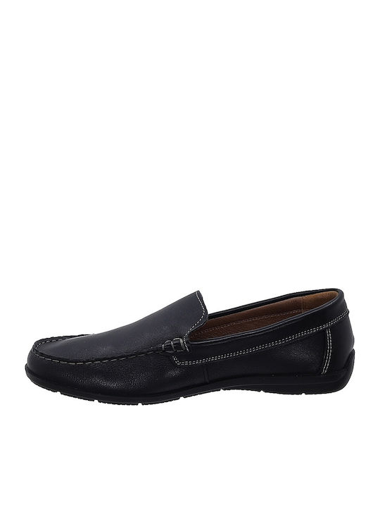 Δερμάτινα Ανδρικά Loafers σε Μπλε Χρώμα