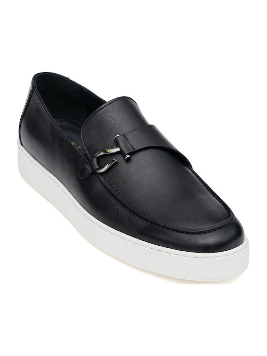 Δερμάτινα Ανδρικά Loafers σε Μαύρο Χρώμα