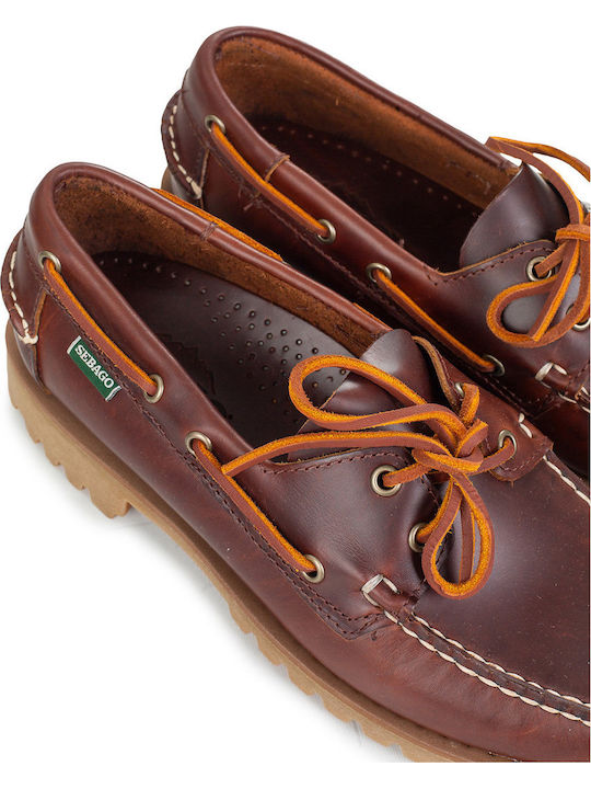 Ranger Waxy Δερμάτινα Ανδρικά Boat Shoes σε Καφέ Χρώμα