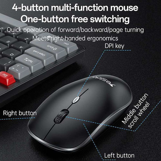Yesido KB43 Drahtlos Set Gaming Tastatur & Maus (Englisch US)