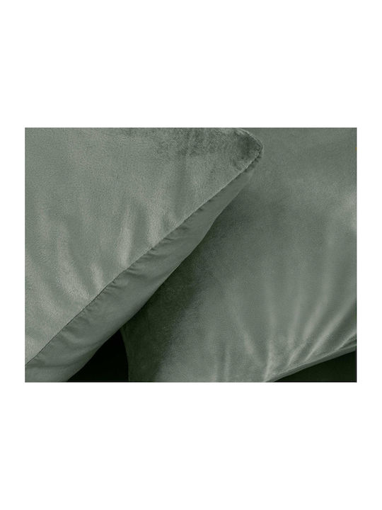 Douceur d'Intérieur Set Duvet Cover 220x240cm King Size With 4 Pillowcases Velina Green