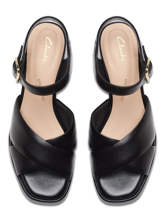 Ritzy75 Rae Leather Sandals Black