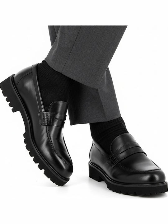 Men's Leather Moccasins Black