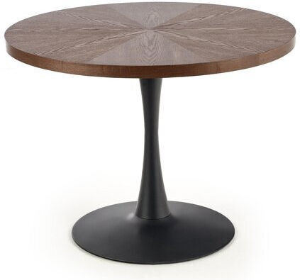 Houston 894 Round Table Dining Room Wooden Black, Walnut 75x75cm