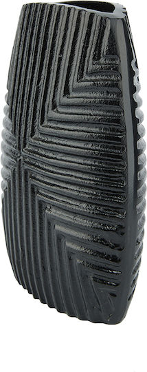 InTheBox Vază Decorativă Aluminiu Linear Negru 21x8x24cm 1buc
