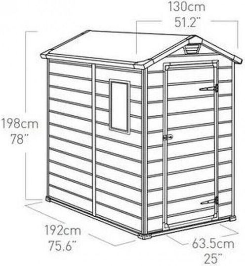 Depozit De Grădină Din Plastic Manor L1.3xLățime1.92xÎnălțime1.98m