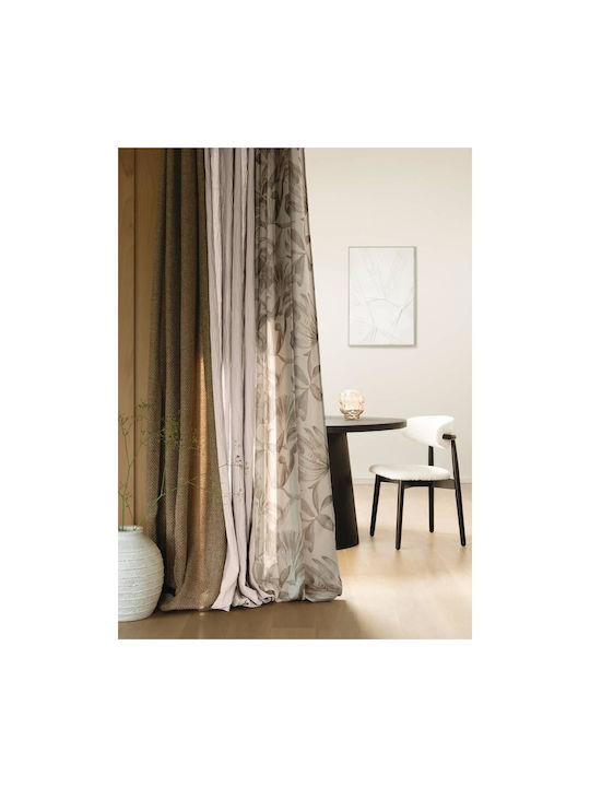 Wild Beige Curtain with Grommets 140x260cm