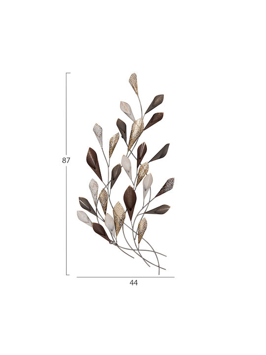 HomeMarkt Wall Decor From Metallic Anthracite Gold 87x5x44cm
