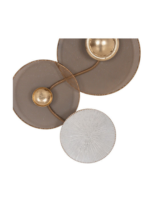 HomeMarkt From Metallic Gold White 91x6x50cm