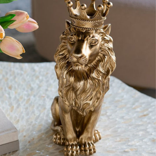 Artekko Διακοσμητικό Λιοντάρι Πολυρητίνης 19x13x33cm