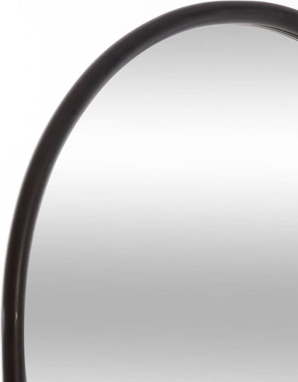 Atmosphera Oval Boden- oder Standspiegel mit Grauem Metallischem Rahmen 140x39cm