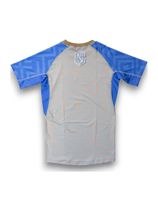 Chosen Bărbați Cu mânecă scurtă Tricou CHRS157 pentru Jiu-Jitsu Bej