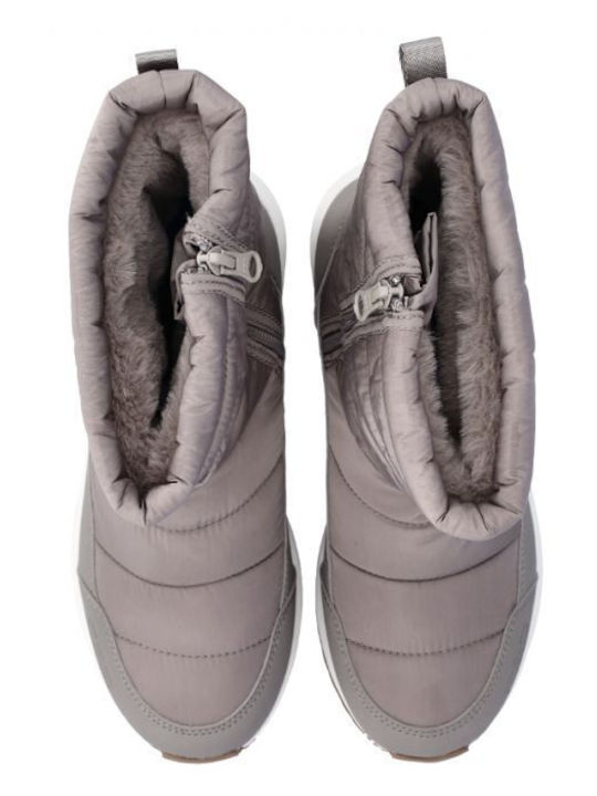 Damenstiefel mit Pelz Gray