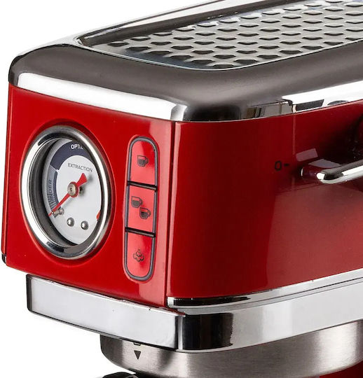 Ariete Perfetto Slim Espresso Coffee Machine 1300W Pressure 15bar Red 1381/33