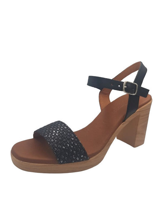 Leder Sandalen Schwarz