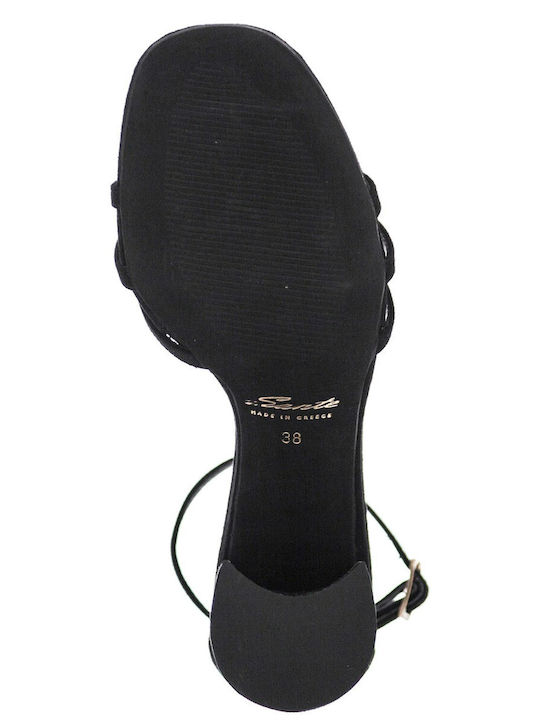 Suede Sandals Black