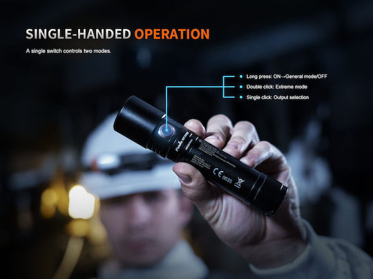 Fenix Wiederaufladbar Explosionsgeschützt Stirnlampe LED IP68 mit maximaler Helligkeit 300lm