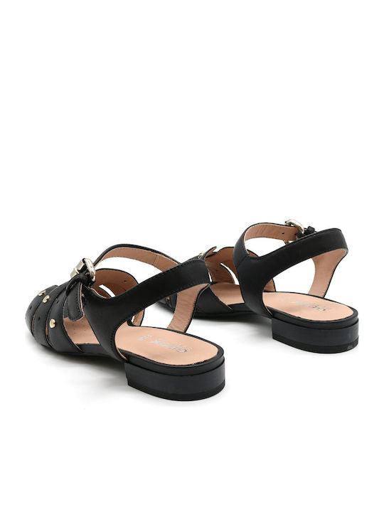D Wistrey S C Leather Sandals Black