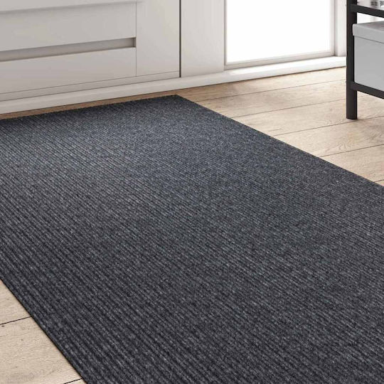 vidaXL Anti-slip Rug Rectangular Leather Gray
