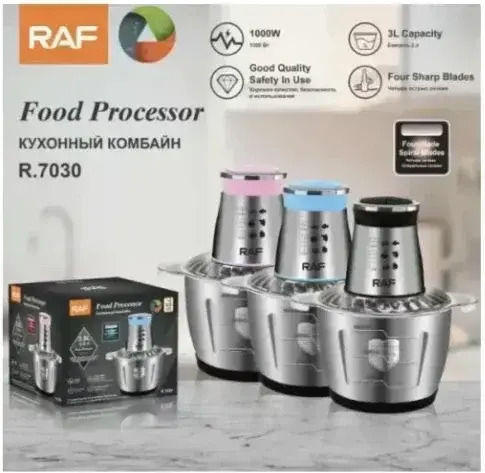 Raf Multi Chopper 1000W with 3L Bowl Black