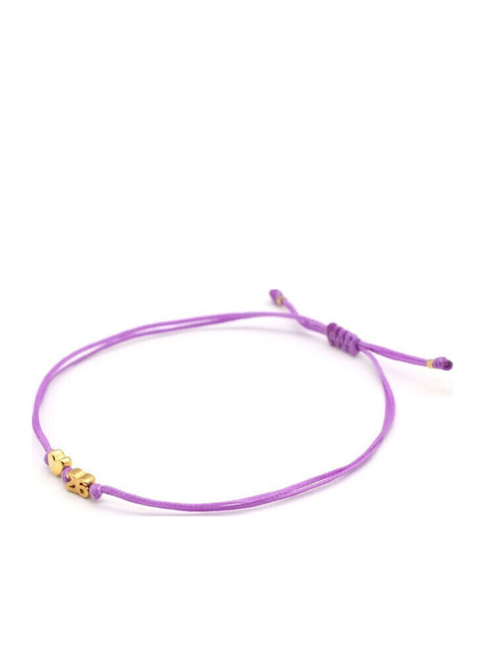 Armband Gουράκι 26 Herz Makramee G Violett