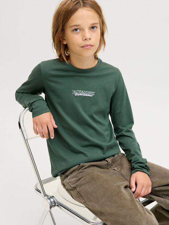 Kids Long-Sleeved Green Blouse