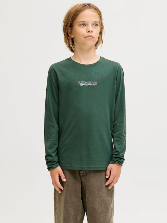 Kids Long-Sleeved Green Blouse