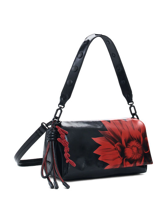 Flowerina Naron Damen Schultertasche Schwarz