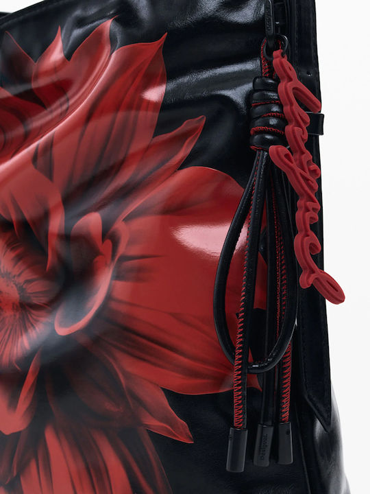 Flowerina Buxton Damen Schultertasche Schwarz