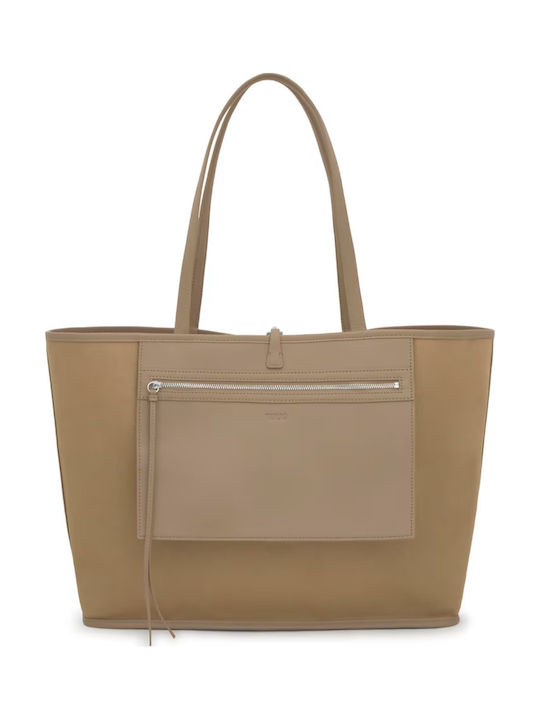 Capazo Leder Damentasche Schultertasche Beige
