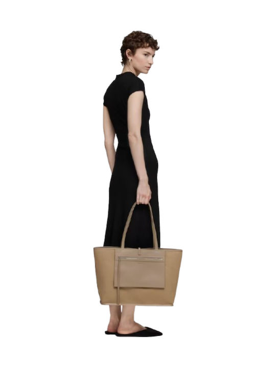 Capazo Leder Damentasche Schultertasche Beige