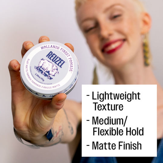 Reuzel Clay Matte Pomade για Μεσαίο Κράτημα & Ματ Αποτέλεσμα 95gr