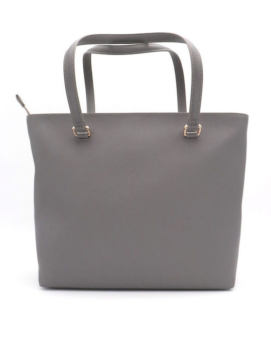 Logo Γυναικεία Tote Τσάντα Γκρι