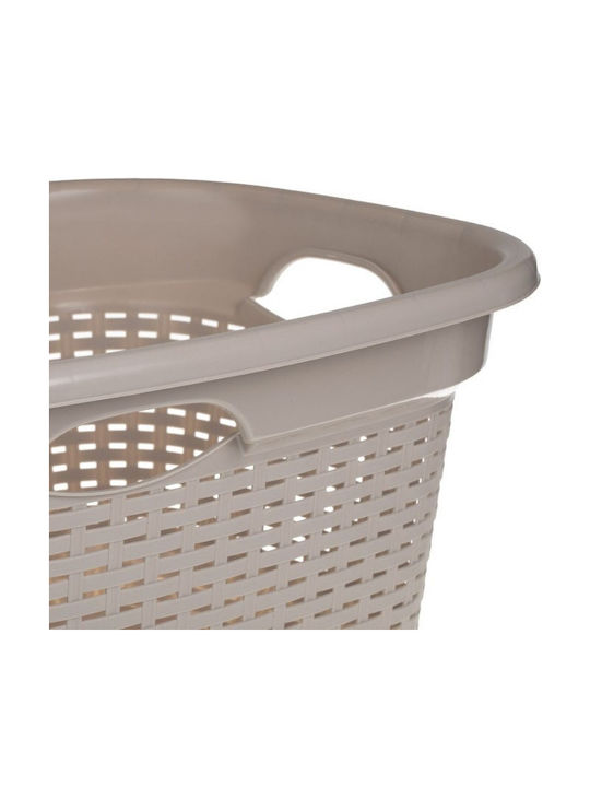TnS Καλάθι Απλύτων Ψάθινο 50lt 64x42x25cm Μπεζ