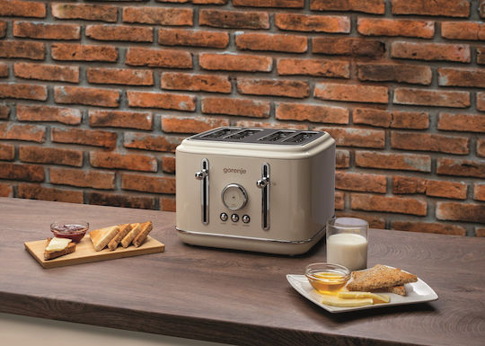 Gorenje T2300clin Toaster 4 Slots 1150W Beige