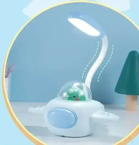 Aerbes Rotating Kids Desk Lamp Light Blue