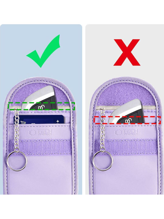 Klatka Faradaya Tech-protect Klr100 Pouch Keyless RFID Signal Blocker Case Lavender