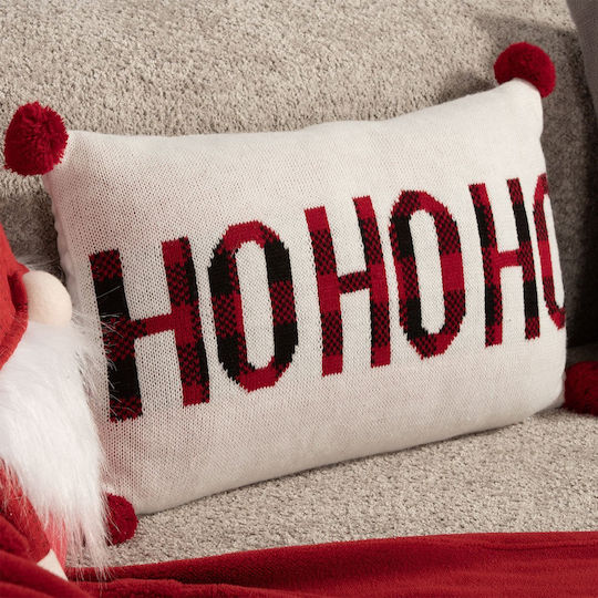 Nef-Nef Homeware Christmas Decorative Rectangular Pillowcase Ho White 30x50cm