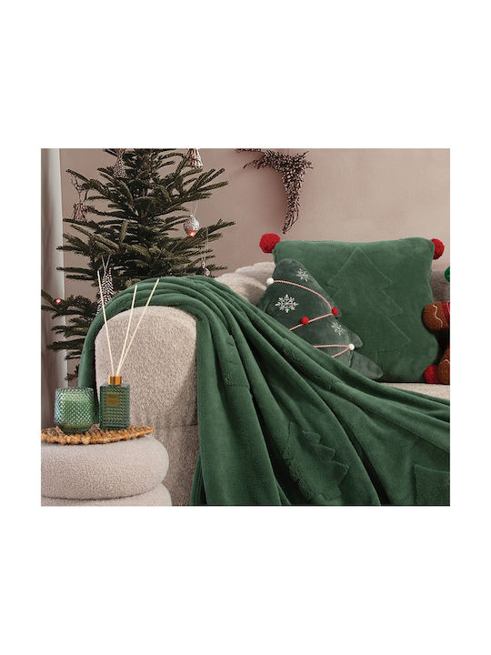 Nef-Nef Homeware Christmas Decorative Pillow Trees Square Green 45x45cm