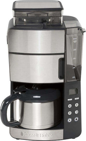Russell Hobbs Grind & Brew Προγραμματιζόμενη Καφετιέρα Φίλτρου 1000W Inox