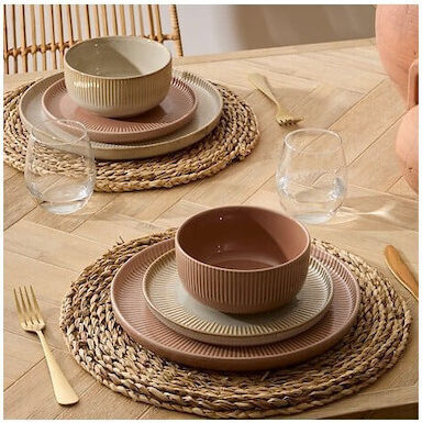 Atmosphera Chloe Πιάτο Βαθύ Κεραμικό Καφέ 14cm