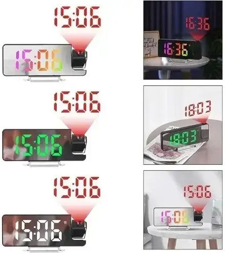 Spring Επιτραπέζιο Ψηφιακό Ρολόι LED Μαύρο