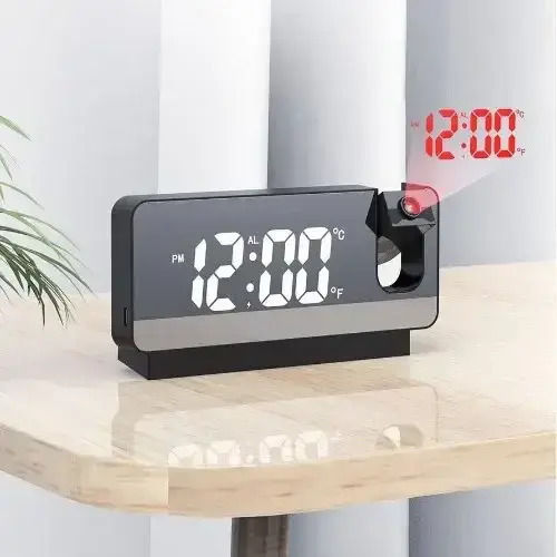 ForHome Tischuhr Digital LED mit Wecker Mehrfarbig GB-23406