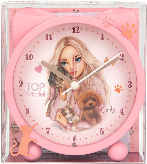 Depesche Desktop Clock from Metal Pink