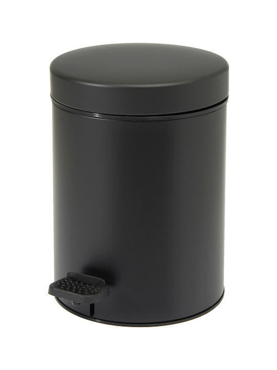 Bronze Art 05T3 Πλαστικό Καλαθάκι Μπάνιου Soft Close 5lt Μαύρο Black