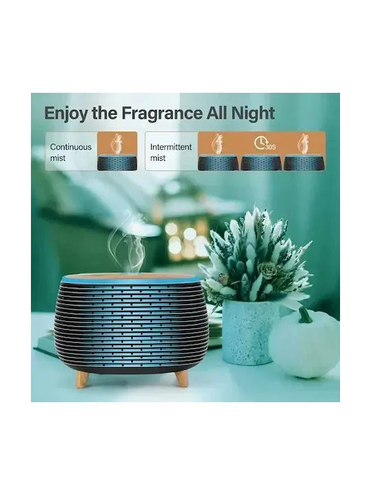 Ultrasonic Aromatherapy Diffuser Device – 7-Color Lamp 400 Ml 6w Kp-7049 Black