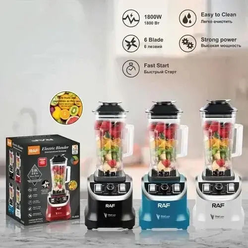 Raf Blender With Plastic Jug 2 Lt 1800W Black R-2828