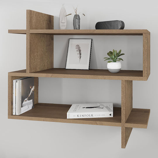 Raft Paralel Deschis Culoare Nuc 70x22x65cm