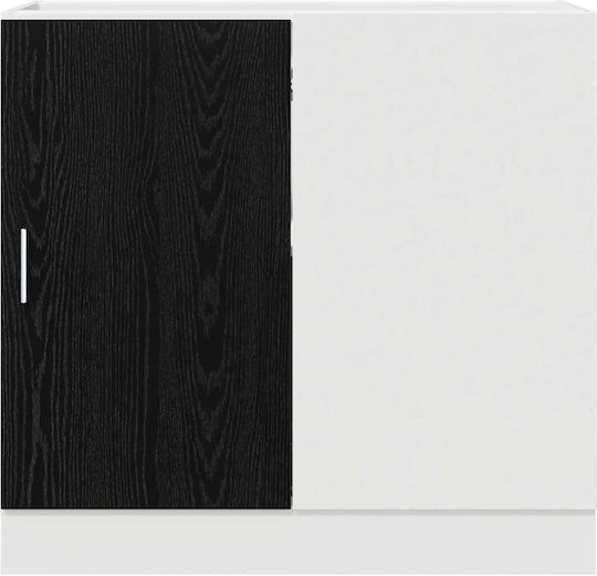 Ъглов Шкаф Окачен Black Oak 86x46x81.5бр