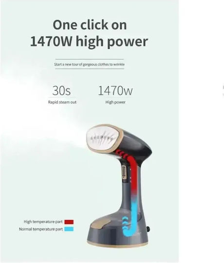 Sokany SK-GT-3065 Ατμοκαθαριστής Ρούχων Χειρός 1300W με Δοχείο 120ml Ροζ